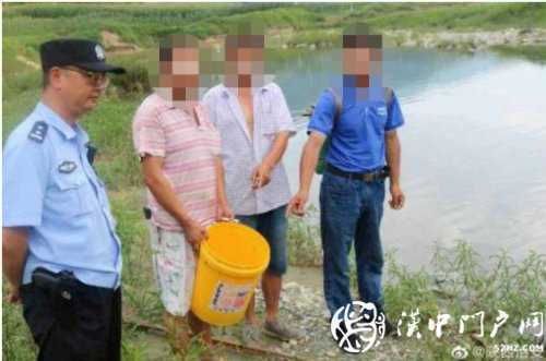 三人在河道非法電魚，被寧強(qiáng)民警抓個正著