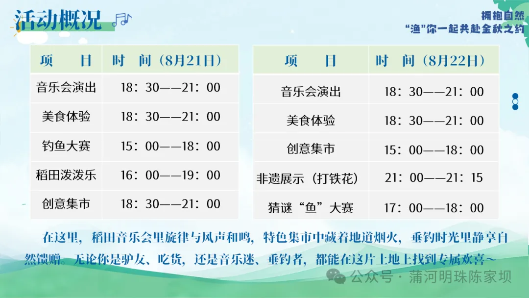垂釣、逛展、追音樂… 陳家壩稻田音樂季，承包你的周末快樂！